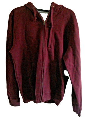 Mens Hooded Sweatshirt Size Medium Outdoor Life Burgundy Wine NEW - Image 1 of 2