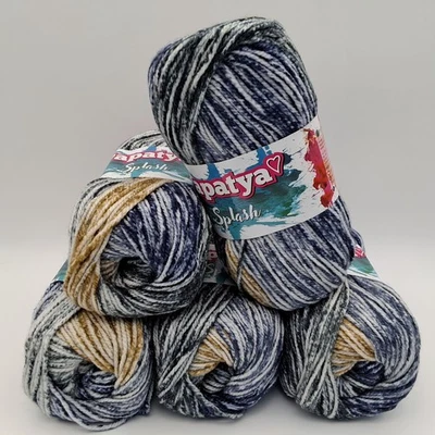 Papaya Splash Variegated Knitting Crochet YARN 5X100g Balls -03 - Image 1 of 4