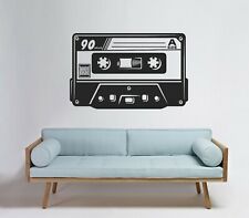 Old Audio Cassette Wall Decal Vinyl Removable Sticker Retro Wall Décor Record