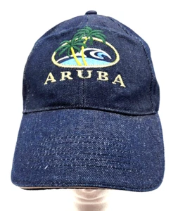 ARUBA Denim Ball Cap Adult One Size Dark Blue Cotton Adjustable - Imagen 1 de 9