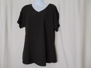 Blusa Mujer Negra Cuello en V - Ilíada EE. UU. - Mediana S/S Poliéster-Spandex - Imagen 1 de 11