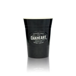 Bacardi Kunststoffbecher Glas 0,44l Oakheart Hartplastik Mehrwegbecher Gläser - Bild 1 von 2