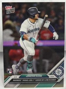 Jonatan Clase 4/15/2024 Topps Now MLB Debut RC #83 SEATTLE MARINERS - SP /1640 - Picture 1 of 2