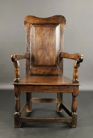 An Early 18th Century Welsh Wainscot Chair Cover