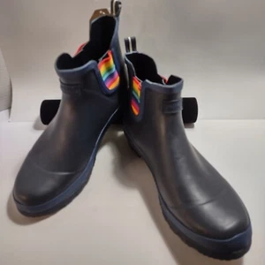 Neu mit Etikett - Landchief Damen-Regenstiefeletten blau Regenbogen Größe 11 - Bild 1 von 13