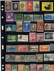 TWO SIDED STOCK SHEET OF USED FROM AROUND THE WORLD. - Bild 1 von 2