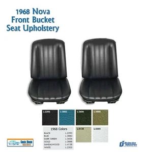 1968 Chevy II Nova Bucket Seat Upholstery in Your Choice of Factory Color  - Picture 1 of 9