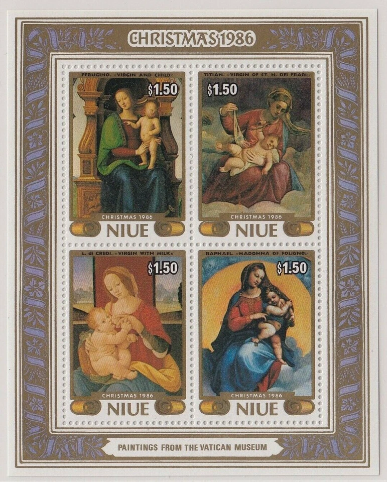 Niue 1986 - Navidad 1986 hoja miniatura - MNH Foto 1 de 1