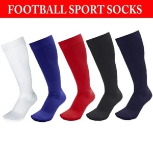FOOTBALL SOCKS Herren Kinder Jungen Schlicht Activewear Hohe Knie Hockey Schule - Bild 1 von 15