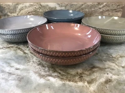 Montecito Rustic Pasta Bowls Set Of 2 Stoneware Different Colors You Choose New - Image 1 of 4
