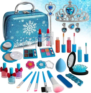 Kids Makeup Kit for Girls, Kids Play Real Washable Makeup Kit Cosmetics Toys - Picture 1 of 5