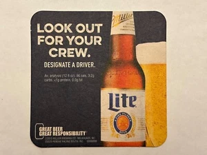 Miller Lite #2 Crew Coaster Cheers 25 Years Cardboard Drink Penske Racing 2015 - Picture 1 of 3