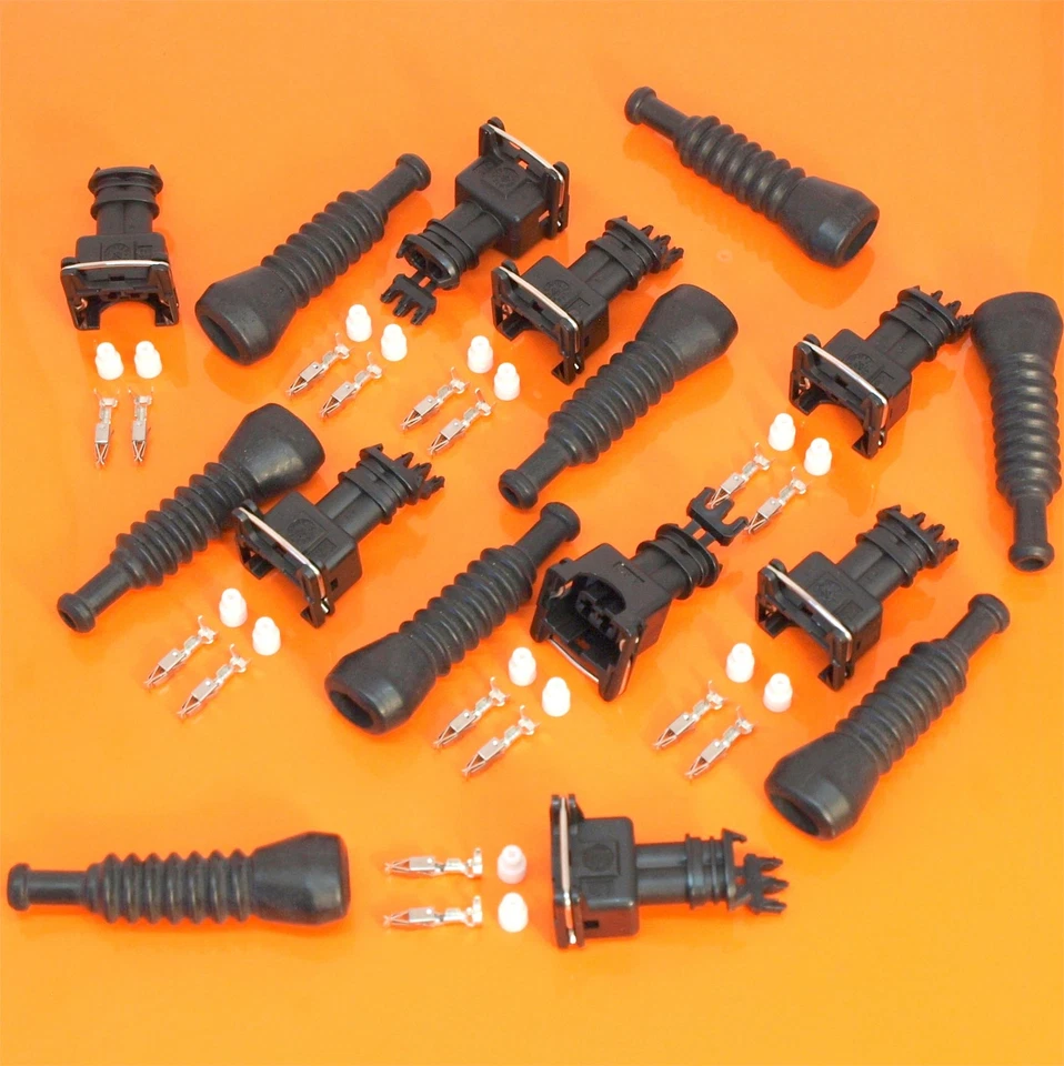 8 x Fuel Injector Plug 2 Way Junior Power Timer Bosch Jetronic Connector - EV1 - Image 1 of 1