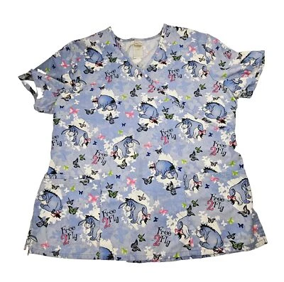 Blusa Médica Disney Eeyore Free To Fly Para Mujer Talla Grande Azul Pit To Pit 23 pulgadas  Foto 1 de 4