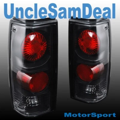 PARA CHEVY S10 PICKUP GMC SONOMA LENTE TRANSPARENTE NEGRO PAR DE LUCES TRASERAS AJUSTE DIRECTO Foto 1 de 2