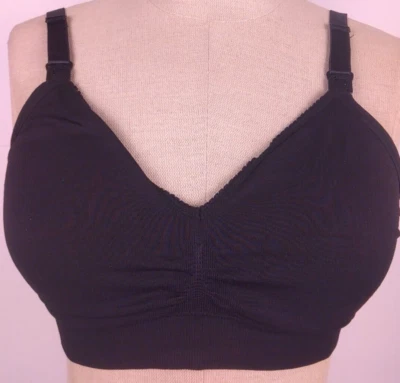 Isabel Ladies RN 110511 Black Wireless Maternity Nursing Bra Size S          (1) - Image 1 of 4