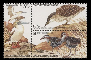 MINT 1985 COCOS KEELING ISLANDS BIRDS STAMP BLOCK STAMP SET - Picture 1 of 1