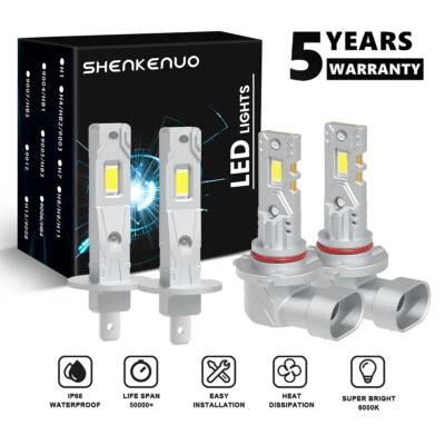 Combo de faros LED de haz alto bajo 4 piezas para Lexus LX470 1998-07 9005 H1 Foto 1 de 4