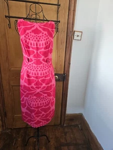 Wunderschönes rosa LK Bennett Vintage gefüttertes Kleid 100% Baumwolle - Bild 1 von 2