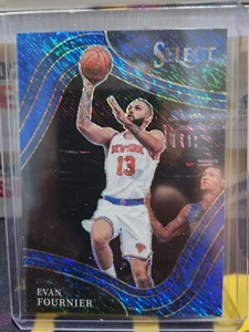 2021-22 Panini Select COURTSIDE BLUE  SHIMMER PRIZM SSP Evan Fournier Knicks PWE - Picture 1 of 2