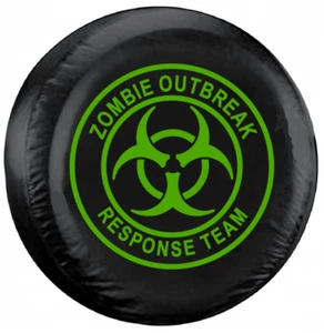 Zombie Outbreak Response Team Tire Cover - Green Logo - Optional Camera Port - Picture 1 of 2