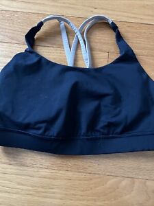 Lululemon Solid Black Energy Bra Size 8 Navy and Lilac Two Tone Cup Size CD