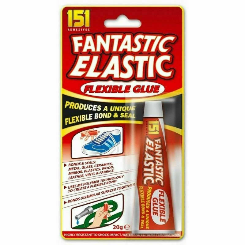 151 Fantastic Elastic Glue Adhesive Flexible Shoes Trainers Clothes Fabric Boot Sole
