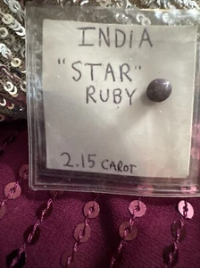 Indi Ruby Star RoundCabochon Loose Gemstone 2.15 Had For Over 50 Years Nice - Picture 1 of 3