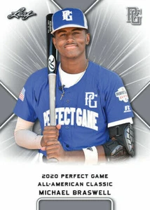 MICHAEL BRASWELL 2020 LEAF PERFECT GAME "LIMITED EDITION" ROOKIE CARD #10! MINT! - Picture 1 of 1