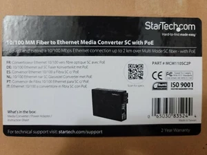 StarTech.com MCM110SC2P 10/100 MM Fiber to Ethernet Media Converter SC with PoE - Picture 1 of 2