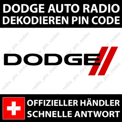 DODGE RADIO DEKODIEREN PIN CODE CHALLENGER CHARGER DURANGO GRAND CARAVAN RAM - Bild 1 von 4