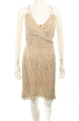 Vestido vaquero Jim Hjelm 122785 para mujer desnudo floral encaje correa espagueti talla 6 Foto 1 de 3