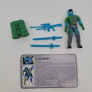 Gi Joe Flak-Viper Cobra Action Figure File Card Accessories vtg 1991 Gijoe - Picture 1 of 16