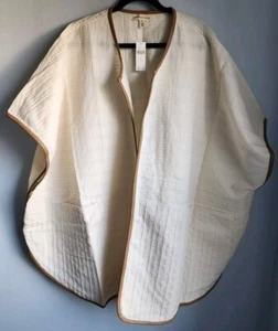 NWT Anthropologie Andersen & Lauth Toben Textured Kimono Cream One Size - Picture 1 of 7