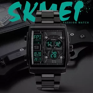 Orologio Uomo Esercito Militare Sport LED Digitale Quarzo Analogico Impermeabile - Foto 1 di 11