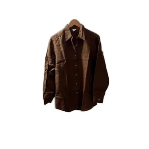 Kiko  Blouse  Women Size L Brown  100% Linen Long Sleeves Brand New # 174 - Picture 1 of 6
