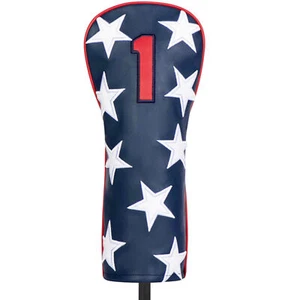 Copricapo ibrido in pelle stelle e strisce Golf USA rosso bianco e blu nuovo - Foto 1 di 6