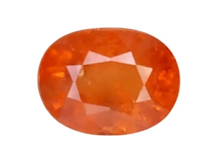 Piedras preciosas sueltas corte ovalado granate espesartita natural naranja de 3,87 quilates - Imagen 1 de 3