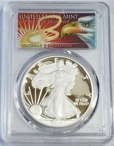 2019-W 1 Oz Silver $1 AMERICAN EAGLE PR70DCAM FS Thomas Cleveland Eagle Coin. - Picture 1 of 3
