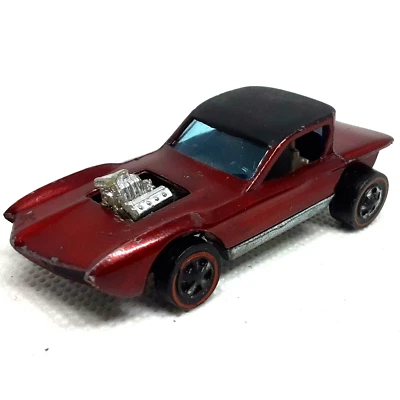 Hot Wheels Redline Python Car 1967 Burgundy Gray Int. Made In Hong Kong - Image 1 of 4