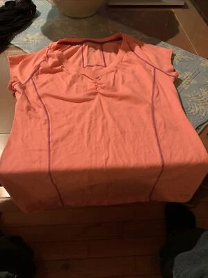 C9 Champion Short Sleeve Peach & purple XS Athletic Shirt-worn Only A few Times - Image 1 of 4