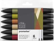Winsor & Newton Layoutmarker ProMarker Set 6 Farben - Zeichnen Design NEU OVP