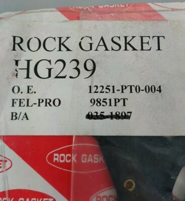 Прокладка Rock Head HG239 для Honda Accord Prelude 2,2 л F22A 1,4,6 SOHC - Изображение 1 из 2