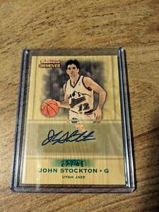 2007 -08 Topps Trademark Moves John Stockton Autograph Card.