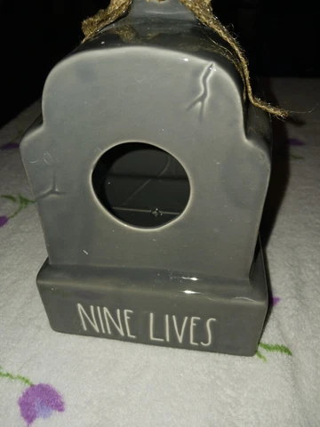 Rae Dunn Tombstone Halloween 8" Birdhouse Cover