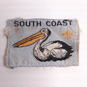 Vintage Boy Scouts Patch South Coast Woven Cloth Badge Sew-On - Picture 1 of 3