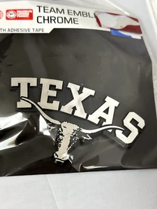 Texas Longhorns Chrome Metal Decal NCAA Fan Team Auto Car Premium Emblem - Picture 1 of 1