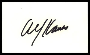Alex Karras Football Signed Auto Autograph 3 x 5 Index Card No COA - Picture 1 of 2