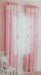 2 Circo Pink Heart Window Panels (1 Pair) 54" x 84" NIP - Picture 1 of 8