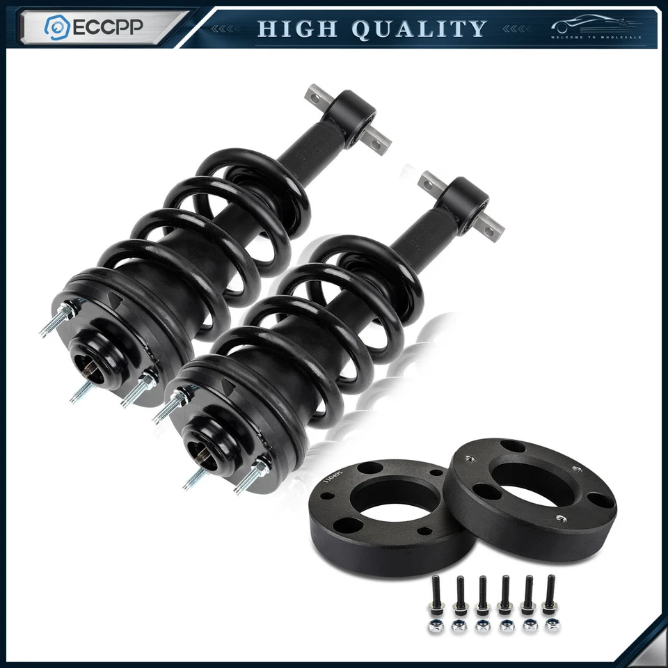 ECCPP 2" Front Leveling kit & Front Complete Struts For Silverado Sierra 1500 - Imagem 1 de 4